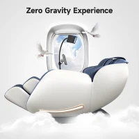 Real Relax 2025 SL-Track Full-Body Shiatsu Massage Recliner with Heat, App Control, Child Lock, Body Scan, Bluetooth, Foot Roller - Favor 06 Blue(m-5)