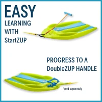 ZUP Coast All-in-One Kids Training Board — Wakeboard, Kneeboard & Water Skis with Tow Rope and StartZUP Handle(m-6)