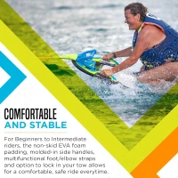 ZUP You Got This 260 — 51.7"" x 23.8"" x 4.6"" Multi-Use Board & Handle Combo with EVA Padding for Wake, Surf, Kneeboarding and More(m-3)