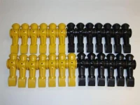 Tornado Counterbalanced Foosball Players — Set of 26 (Black & Yellow)(m-2)