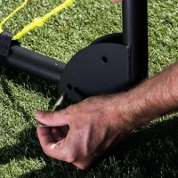 Franklin Sports Competition Folding Soccer Goal – Portable 12' x 6' Steel Backyard Goal with Net & Ground Stakes – Regulation Size, Multiple Colors(m-4)