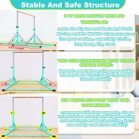 Marfula Portable Gymnastics Kip Bar for Children & Teenagers (Ages 3-25) - 5Ft/8Ft Base Length, 4Ft Width, 5Ft Adjustable - Club & Home Training(m-3)