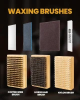 OutdoorMaster Ski & Snowboard Tuning and Waxing Kit - Waxing Iron, Universal Wax, Edge Tuner, Brushes, Scrapers, PTEX, Screws & Storage Bag(m-5)