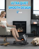 PUTNEN Under-Desk Elliptical Trainer (Gray) — Portable Quiet Seated Pedal Exerciser with Remote, 10-Speed Adjustable for Seniors(m-6)