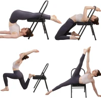 BODY RHYTHM Yoga Support Chair with Lumbar Backrest for Core & Abs, Handstand Balance, Flexibility, Strength Training and Back Pain Relief(m-1)