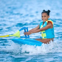 ZUP Coast Board All-in-One Kids Trainer (Wakeboard / Kneeboard / Water Skis) with Rope Handle – Versatile Beginner Board(m-4)