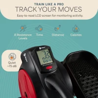 Lifepro FlexStride Under-Desk Elliptical with Optional Red Light Therapy – Quiet Seated Pedal Exerciser for Seniors & Adults, Portable Home/Office Leg Trainer(m-5)