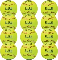 Franklin Sports OL1000 Fastpitch Practice Softballs - 12"" Official Optic Yellow, Regulation Size & Weight - 12-Pack(m-1)