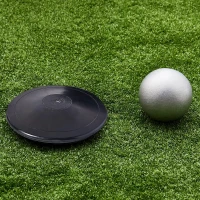 Deekin 2-Piece Training Set — 1 kg Rubber Discus and 8 lb Shot Put, Black Practice Implements for School Track & Field(m-7)