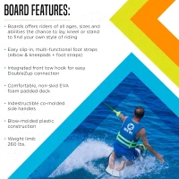 ZUP You Got This 260 All-in-One Waterboard & Handle Combo with EVA Deck Pad, Multi-Purpose Kneeboard/Wakeboard/Wakeskate/Wakesurf (51.7"" x 23.8"" x 4.6"")(m-6)