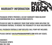 Passback Official Composite Football - High School Training Ball (Ages 14+), Ships Deflated(m-8)