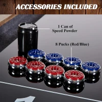 Barrington 9-ft Modern Industrial Shuffleboard Table — Compact, Durable with Accessories(m-7)