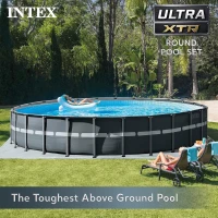 INTEX Ultra XTR Above-Ground Pool Set, 26 ft x 52 in Round Frame — Heavy-Duty Backyard Pool with 2,800 GPH Krystal Clear Sand Filter Pump (Model 26647EG)(m-3)
