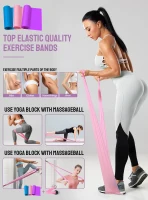 Beginner Yoga Kit with 8mm High-Density Mat – Multi-Loop Strap, Foam Blocks, Booty Bands, Resistance Set, Door Anchor & Carrying Strap(m-6)