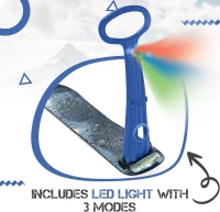 Geospace Winter Ski Skate – Foldable Snow Scooter / Ski Skooter with Handle LED | Portable Sandboard & Snow Skate for Kids and Teens(m-4)