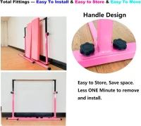 MARFULA Adjustable Gymnastics Kip Bar with Mats – 5 ft Bar, 4 ft Width, Foldable & Portable, Adjustable 36""–60"" for Kids' Training(m-6)