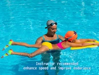 Short Kids Swim Fins — Soft Flippers for Lap Training, Children & Beginner Swimmers(m-6)