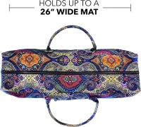 Kindfolk Patterned Canvas Yoga Mat Duffle Bag with Zippered Pocket — Mat Carrier(m-2)