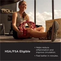 ROLL Recovery R8 Plus Deep Tissue Massage Roller (Lava Red) - Adjustable Intensity(m-7)