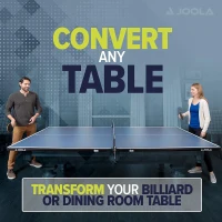 JOOLA Regulation Ping Pong Conversion Top with Net Set for Pool & Billiard Tables — Foam Pads & Steel Apron Option(m-2)