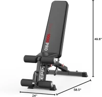 KEPPI Bench1000 PRO Adjustable Weight Bench – Heavy Duty 1200 lb Capacity, 36+ Position Incline/Flat/Decline, Removable Foot Catch, Home Gym(m-9)