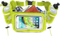 No.1 Hydration Belt by Runtasty - Premium Running Fuel Belt with 2 BPA-Free 10 oz Bottles, Tilt-Up Touchscreen Pocket, Universal iPhone Fit, Runners Ebook & No-Bounce Design(m-1)