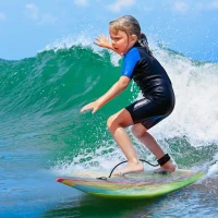 RAYWER Lightweight Bodyboard with EPS Core, HDPE Slick Bottom, Crescent Tail & Adjustable Wrist Leash — Kids and Adults(m-6)