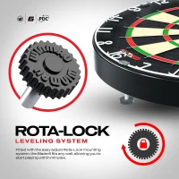 WINMAU Blade 6 Dartboard Bundle – Sixth Generation Professional PDC-Approved Board with Rota-Lock & High-Performance Wiring(m-3)