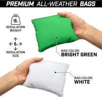 GoSports 4 ft x 2 ft Regulation Wooden Cornhole Boards with Light Brown Stain — Includes Carrying Case and Bean Bags(m-3)