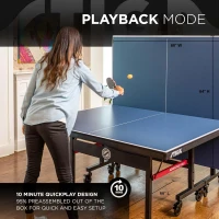 STIGA Advantage Series Table Tennis Tables – 13/15/19/25 mm Tops, QuickPlay 10-Minute Assembly, Playback Mode, Lockable 4"" Casters(m-3)