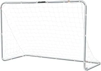 Franklin Sports Competition Youth Steel Soccer Goal – 6' x 4' Portable Backyard Net with Stakes – Adult & Youth Friendly, Multiple Colors(m-1)