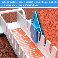 Lightning Multi-Function Starting Block for Sprinters — 32-In High-Grade Aluminum, 6-Angle Adjustable Track & Field Pedals for Plastic or Cinder Surfaces(m-3)