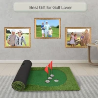 Chriiena Large Practice Putting Green Mat — Professional Indoor/Outdoor Golf Training Surface(m-7)