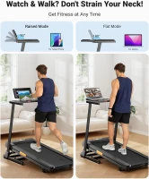 THERUN 3.0 HP Auto-Incline Foldable Treadmill – Brushless Motor, 12-Level Incline, Quiet Operation, 300 lb Capacity(m-4)