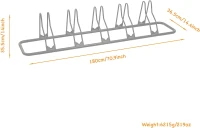 CyclingDeal Floor Bike Rack for Up to 6 Bikes — Indoor Garage Stand with Tire Grooves, Dual Holding Plates & Adjustable Spacing(m-3)