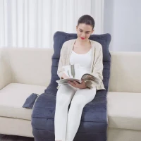 Snailax Memory Foam Full-Body Massage Mat with Heat, 10 Vibration Motors, 6 Heating Zones — Massage Pad for Neck, Back, Waist and Legs(m-5)