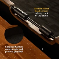 Barrington Shuffleboard Urban Collection 12' Competition Shuffleboard Table — Butcher Block Playfield, Preassembled Mainframe & Accessories(m-7)