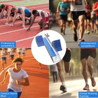 Multi-Function 25in Adjustable Starting Blocks – Aluminum Sprinter Pedals with 6 Angle Positions(m-8)