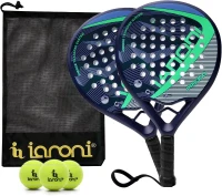 Carbon Fiber Surface Padel Racket with EVA Memory Flex Foam Core – Lightweight Paddle(m-7)