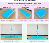 MARFULA Portable Kids Gymnastics Bar Set – 5 ft Crossbar, 4 ft Internal Width, 36""–60"" Height Adjustment, Foldable for Home & Club(m-5)