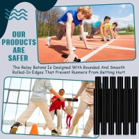 Hanaive 12-Pack Aluminum Relay Batons — Official 11.73 x 1.5 in Size, Non-Slip Grip, Corrosion-Resistant(m-7)