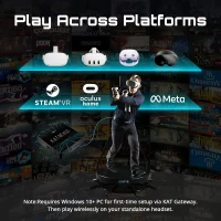 KAT Walk C2 CORE VR Treadmill Bundle with Nexus & Seated Module — 360° Locomotion for Immersive VR Fitness & Gaming (SteamVR & Meta Quest via Nexus Adapter), US Size 4(m-5)