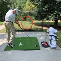 Golfguru Dense Elite Hitting Mat 5x4ft/5x5ft – 26mm Total Thickness (16mm Turf + 10mm EVA) with Balls & Tees – Heavy-Duty Training Mat for Backyard, Range, Indoor/Outdoor(m-5)