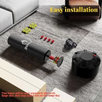 Freestanding Punching Bag with 12 oz Pro Gloves — 70"" Standing Heavy Bag, 203 lb Sand-Fill Base, Shock Absorbing System(m-2)