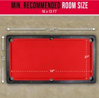 GoSports Mid-Size Billiards Table — 6, 7, or 8 ft Options — Portable, No-Assembly Pool Table with Full Accessory Set (Includes Balls, 2 Cues, Chalk & Felt Brush)(m-5)