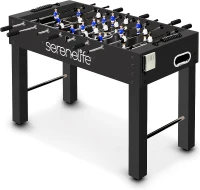 SereneLife 48"" Full-Size Foosball Table — Competition-Style with 2 Balls & Dual Fold-Out Cup Holders for Home Arcade(m-1)