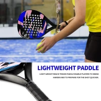 Lightweight Padel Racquet with Carbon Fiber Face and EVA Memory Flex Foam Core(m-5)