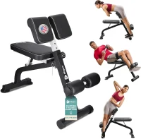 Lifepro SculptTrainer Roman Chair – Adjustable Hyperextension & Ab Bench, Foldable Sit-Up Bench for Core, Back and Glute Strength Training(m-1)
