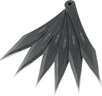JXE JXO 9.4-inch Stainless Steel No-Spin Throwing Spikes Set with Nylon Belt Sheath – Solid Full-Tang 420HC(m-1)