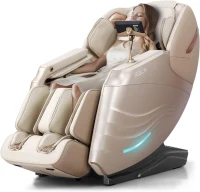 RELX 2025 Full-Body Massage Chair – 15-Mode Zero Gravity SL-Track Shiatsu Recliner with Built-In Heat, Airbag Body Scan, Deep Yoga Stretch, Calfrest Extension & AI Control (Cream)(m-1)